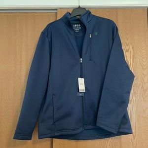 Izod Zip Up Navy Sweatshirt Jacket. Navy, new.